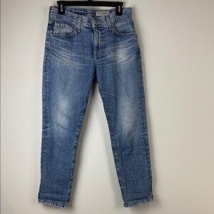 AG Adriano Goldschmied the Ex boyfriend Slim Leg Light Blue Straight Jeans